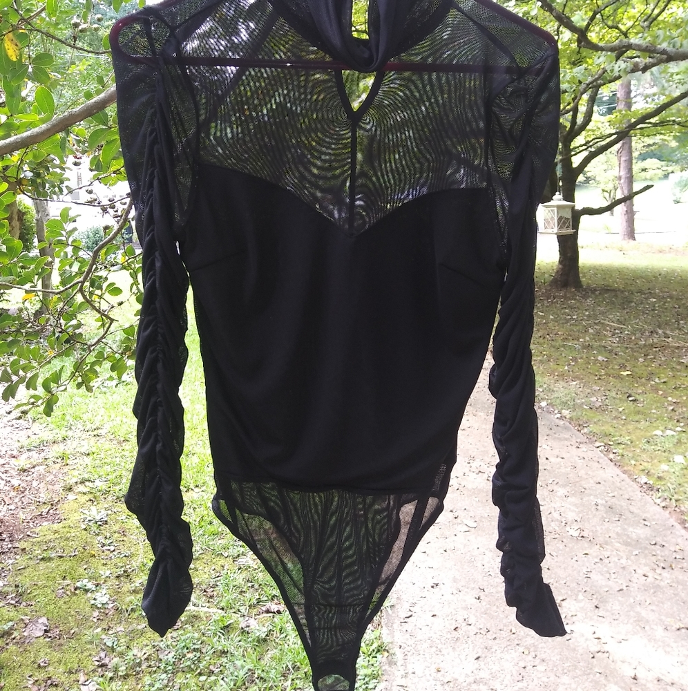 Black sheer bodysuit